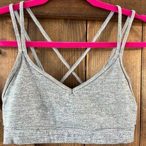 Old Navy Gray Strappy Sports Bra